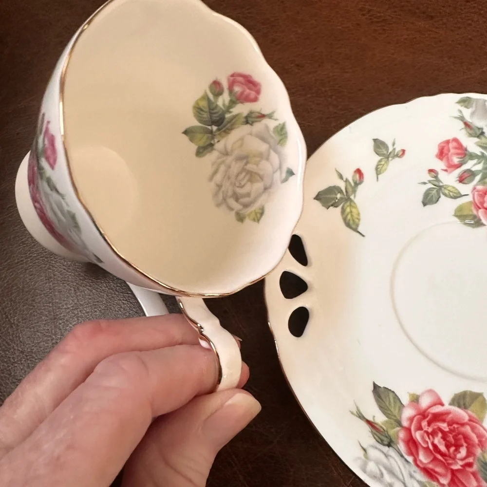 Pacifica Teaware Floral Teacup and Saucer Set
